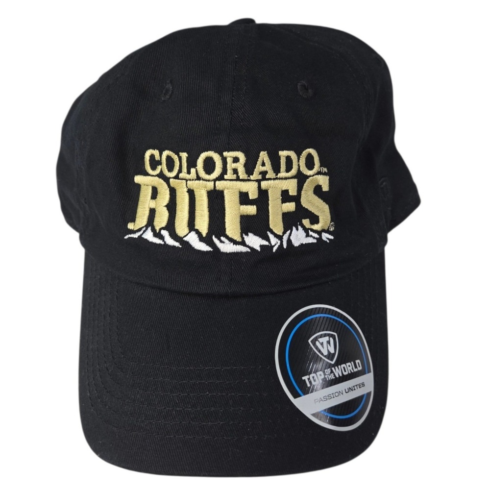 Colorado Buffaloes Adjustable Hat Black Strapback Dad Cap Top of the World NWT‎